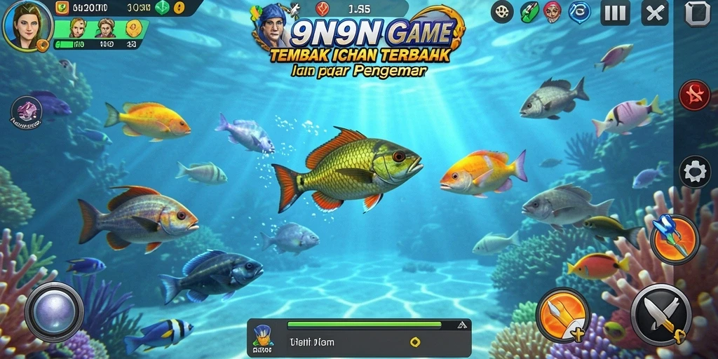 Screenshot gameplay Tembak Ikan yang mendebarkan di 9N9N.