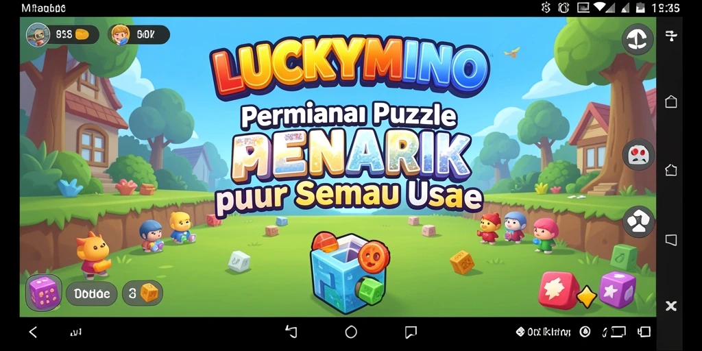 Screenshot gameplay LUCKYMINO yang menampilkan teka-teki yang seru.