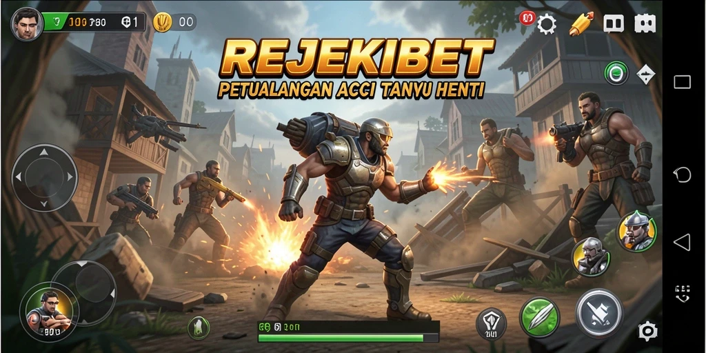 Tampilan menangkap aksi mendebarkan dalam REJEKIBET.