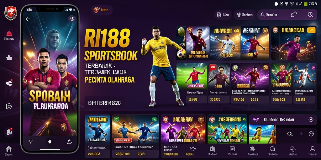 Tampilan utama gameplay RI188 dengan berbagai pilihan taruhan olahraga.