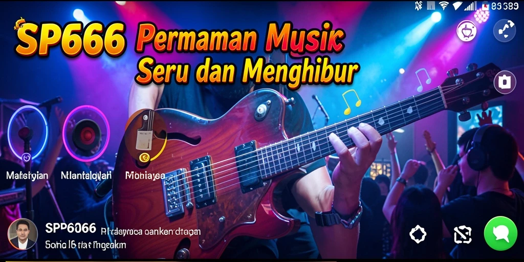 Tampilan gameplay SP666 yang seru dan interaktif dengan latar musik.