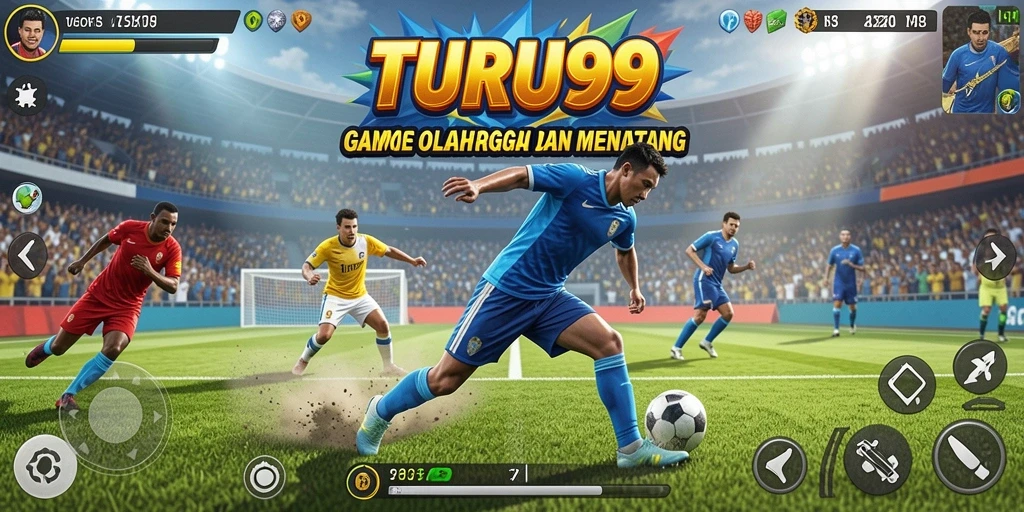 Tangkapan layar utama TURU99 menampilkan intensitas pertandingan olahraga.