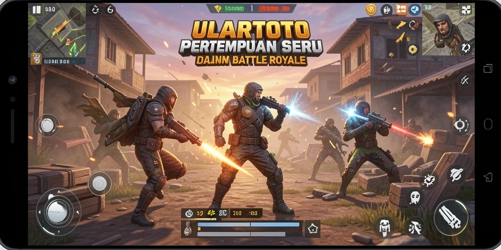 Tangkap aksi seru dalam permainan Battle Royale ULARTOTO yang intens.